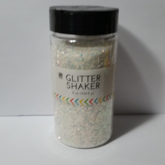 Glitter Shaker 8oz Disco White Snow with Colors - Picture 3 of 6